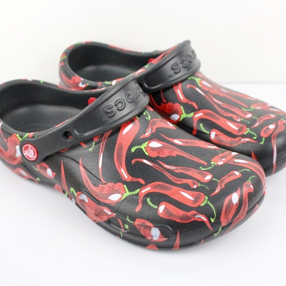 crocs with chili peppers